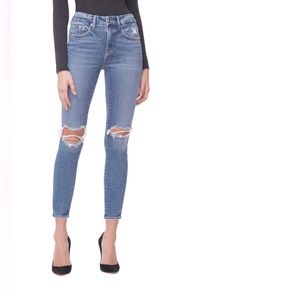 NWT Good American High Waist Crop Skinny Jeans